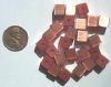 25 8mm Copper/Orange Fiber Optic Cubes